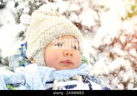 Baby Boy portrait in Winter Park Stockfoto