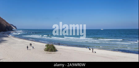 Panorama auf den Strand und das Meer in Sellin auf Rügen, Deutschland Stockfoto