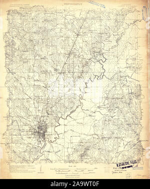 USGS TOPO Karte Mississippi MS Jackson 336773 1905 48000 Wiederherstellung Stockfoto