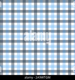 Schwarz Blau prüfen nahtlose Muster. Textur für Plaid, Tischdecken, Kleidung, Hemden, Kleider, papier, Bettwäsche, Bettdecken, Steppdecken und andere textile Produktion Stock Vektor