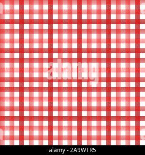 Red prüfen nahtlose Muster. Textur für Plaid, Tischdecken, Kleidung, Hemden, Kleider, papier, Bettwäsche, Bettdecken, Steppdecken und andere textile Produkte. Vec Stock Vektor