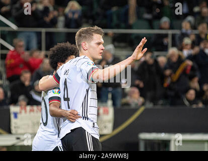 Jubel Matthias GINTER (GER) sein Ziel zählte auf 1:0, Fußball Laenderspiel, EM-Qualifikation, Gruppe C 9.Spieltag, Deutschland (GER) - Belarus (BLR), 16.11.2019, Borussia Mönchengladbach/Deutschland. € | Nutzung weltweit Stockfoto