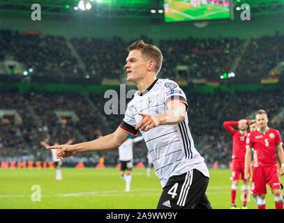 Jubel Matthias GINTER (GER) sein Ziel zählte auf 1:0, Fußball Laenderspiel, EM-Qualifikation, Gruppe C 9.Spieltag, Deutschland (GER) - Belarus (BLR), 16.11.2019, Borussia Mönchengladbach/Deutschland. € | Nutzung weltweit Stockfoto