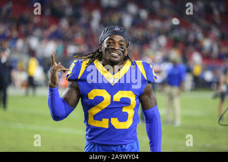 Los Angeles, CA. 17. Nov, 2019. Los Angeles Rams Defensive zurück Nickell Robey-Coleman (23) Während der NFL Spiel zwischen Chicago Bears vs Los Angeles Rams im Los Angeles Memorial Coliseum Los Angeles, Ca, November 2019. Jevone Moore. Credit: Csm/Alamy leben Nachrichten Stockfoto