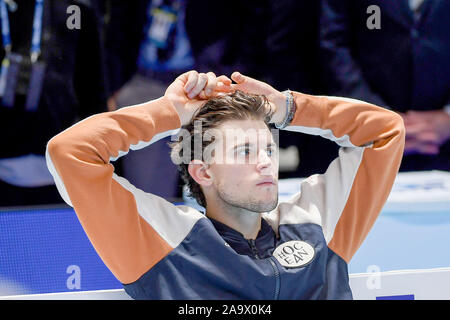 London, Großbritannien. 17 November, 2019 Dominic thiem während Nitto ATP-Finale Dominic Thiem und Stefanos Tsitsipas die endgültige Vittoria - Tennis Internationals - Kreditkarten: LPS/Roberto Zanettin/Alamy leben Nachrichten Stockfoto