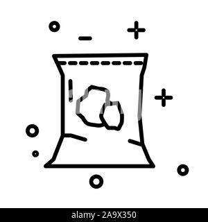 Boden, Pflanzen und Gartenarbeit, Boden Paket isoliert Symbol Leitung Stock Vektor