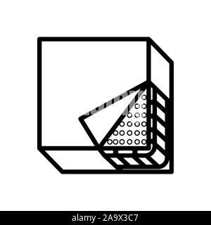 Wirbelsäule unterstützen, orthopädische Matratze isolierte Symbol Leitung Stock Vektor