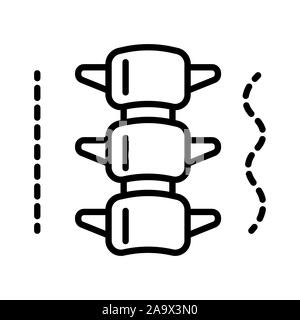 Anatomische Struktur der Wirbelsäule oder Backbone isolierte Symbol Leitung Stock Vektor