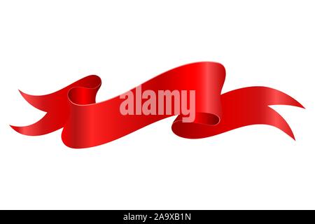 Red Ribbon-banner Stock Vektor