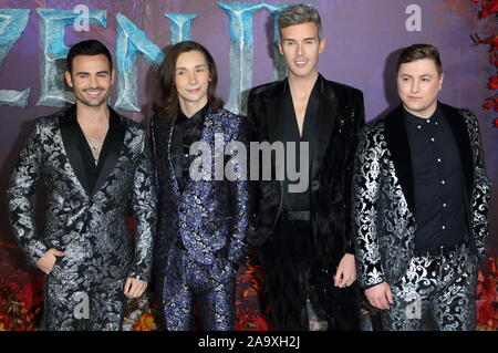 London, Großbritannien. 17. Nov, 2019. Collabro nehmen an der "eingefrorenen" 2 "Europäische Premiere auf der BFI Southbank in London. Credit: SOPA Images Limited/Alamy leben Nachrichten Stockfoto