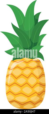 Vector Illustration eines lustigen Ananas im Comic-stil. Stock Vektor