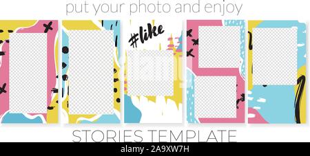 Beste design Hintergründe für soziale Medien Geschichten Stock Vektor