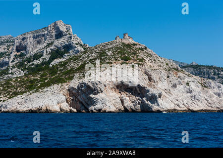 Calanques Nationalpark, gebirgigen Küste in Südfrankreich in der Nähe von Marseille Stockfoto