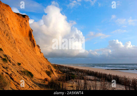 Rotes Kliff am Abend, Insel Sylt, Schleswig-Holstein, Deutschland, Nordseeküste, Red Cliff auf der Insel Sylt, Northseacoast, Schleswig Holstein, Deutschland Stockfoto