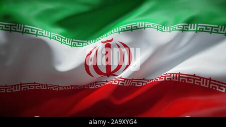 Iranische Flagge. Iran. Stockfoto