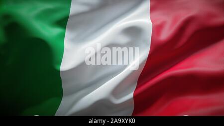 Italienische Flagge. Italien. Stockfoto