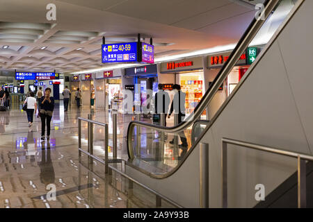 Hong Kong Flughafen Abflugbereich Stockfoto