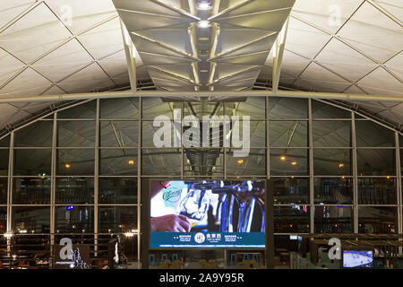 Hong Kong Flughafen Abflugbereich Stockfoto