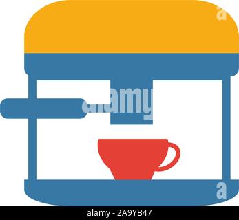 Kaffeemaschine Symbol. Einfache flache Element aus Coffe Shop Kollektion. Kreative Kaffeemaschine Symbol für Vorlagen, Software und Anwendungen Stock Vektor