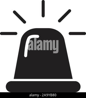 Sirene Symbol auf weißem Hintergrund. Flat Style. flasher Symbol für Ihre Web site Design, Logo, App, UI.Krankenwagen Symbol. Polizei unterzeichnen. Alarm symbol. Stock Vektor