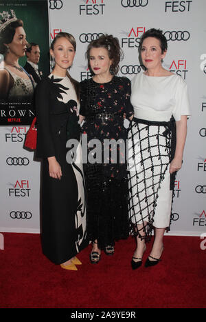 Erin Doherty, Helena Bonham Carter, Olivia Colman 11/16/2019 AFI Fest 2019 Galavorstellung "die Krone" gehalten an der TCL Chinese Theatre in Los Angeles, CA. Foto von I. Hasegawa/HNW/PictureLux Stockfoto