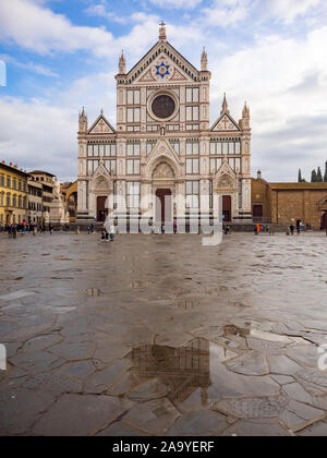 Basilica di Santa Croce in Florenz, Italien Stockfoto