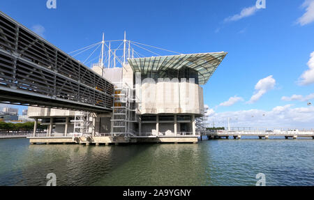 Aquarium von Lissabon genannt Oceanario de Lisboa im Park der Nationen - Lissabon, Portugal - 5 November, 2019 Stockfoto