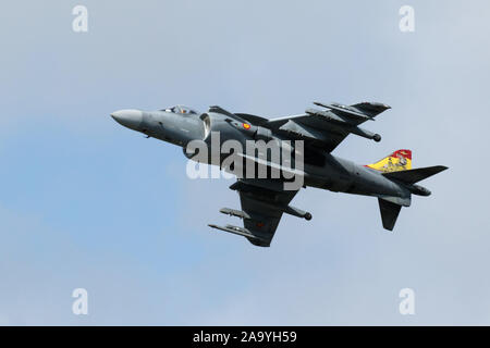 Das Royal International Air Tattoo, RAF Fairford, Gloucestershire, UK. 20. Juli 2019. Spanische Marine EAV-8B Harrier II führt am 2. Tag des an Stockfoto