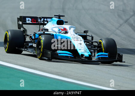 Sao Paulo, Brasilien. 17. November 2019; Autodromo Jose Carlos Pace, Sao Paulo, Brasilien; Formel 1 Brasilien Grand Prix Race Day; George Russell (GBR) Williams Racing FW 42-redaktionelle Verwendung Credit: Aktion Plus Sport Bilder/Alamy leben Nachrichten Stockfoto