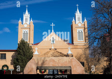 Alte Mission Church, Albuquerque, New Mexico. Stockfoto