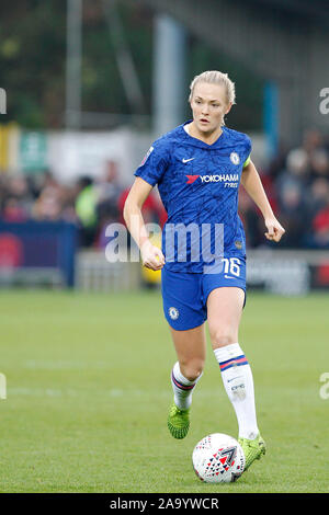 Kingston, UK. 17. Nov, 2019. Magdalena Eriksson von Chelsea während des FAWSL Match zwischen Chelsea und Manchester United Damen Frauen im Cherry Red Records Stadion, Kingston, England am 17. November 2019. Foto von Carlton Myrie/PRiME Media Bilder. Credit: PRiME Media Images/Alamy leben Nachrichten Stockfoto