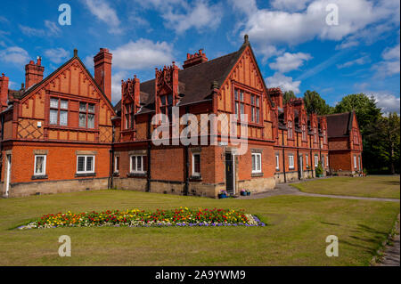 Häuser in Port Sunlight Merseyside, gebaut von Herrn Leverhulme Arbeiter für seine soap Fabrik zu Haus Stockfoto