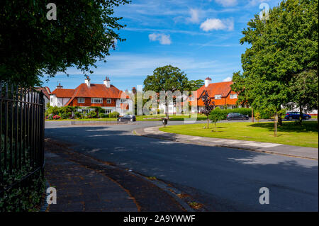 Häuser in Port Sunlight Merseyside, gebaut von Herrn Leverhulme Arbeiter für seine soap Fabrik zu Haus Stockfoto