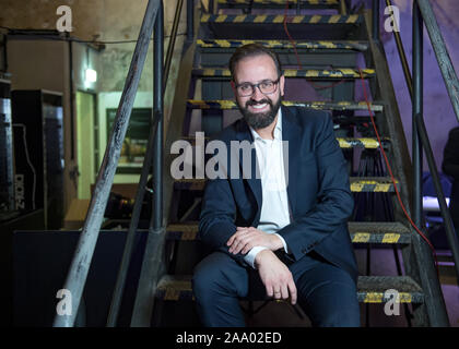 Leipzig, Deutschland. Nov, 2019 18. Sebastian Gemkow (CDU), Justizminister von Sachsen, an der Nominierung Parteitag der CDU Leipzig. Gemkow wird an diesem Abend als Kandidat für die Bürgermeister der Leipziger Union nominiert werden. Credit: Hendrik Schmidt/dpa-Zentralbild/dpa/Alamy leben Nachrichten Stockfoto