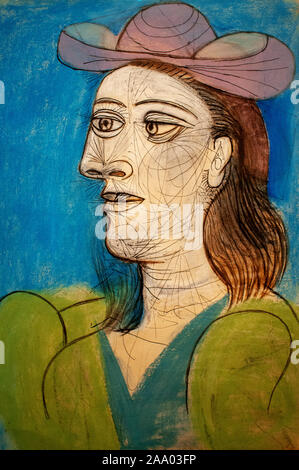 Frau mit Hut 1938 Pablo Picasso 1881-1973 im Stülerbau Das Museum Berggruen Sammlung moderner Kunst ist in einem denkmalgeschützten Gebäude von Architekt Friedrich ein untergebracht Stockfoto