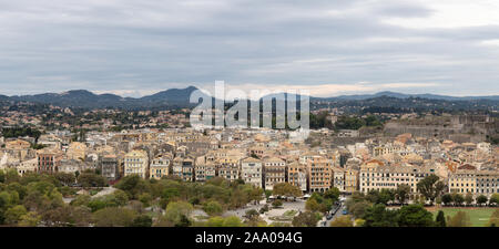 Panorama der Altstadt von Korfu, Korfu, Griechenland Stockfoto
