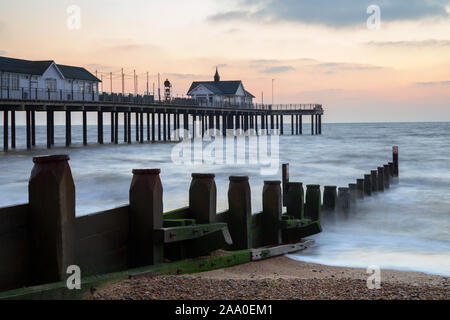 Southwold Pier, Suffolk, East Anglia, Großbritannien Stockfoto