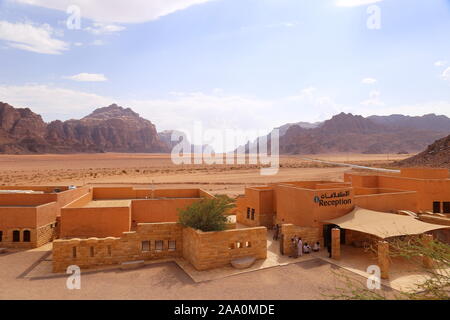 Besucherzentrum, Wadi Rum, Aqaba Governorate, Jordanien, Naher Osten Stockfoto