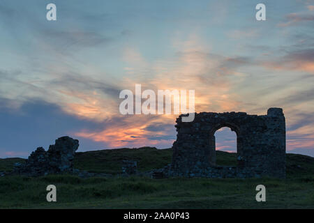 Klosterruine, llanddwyn Island, Anglesey, Nordwales Stockfoto