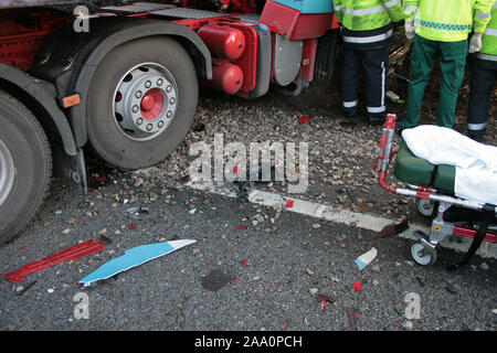 Autobahn lkw-crash, RTC Stockfoto
