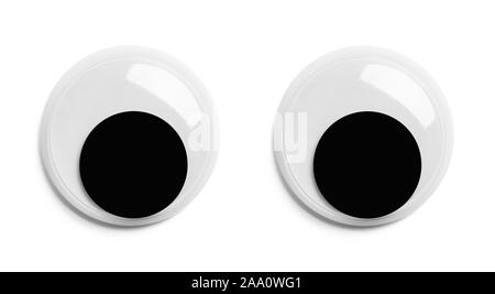 Paar Kulleraugen isoliert auf weißem Hintergrund. Stockfoto