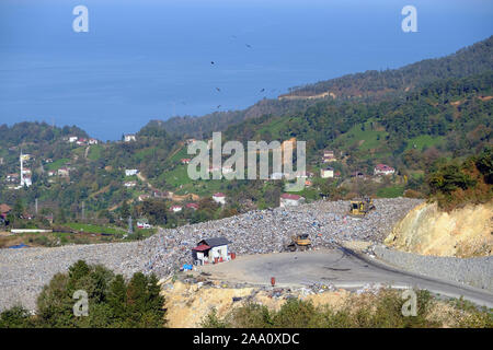 Blick von der Deponie in sürmene çamburnu Trabzon Türkei Stockfoto