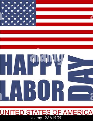 Tag der Arbeit. Poster happy Tag der Arbeit. Usa Feier. Vektor Stock Vektor