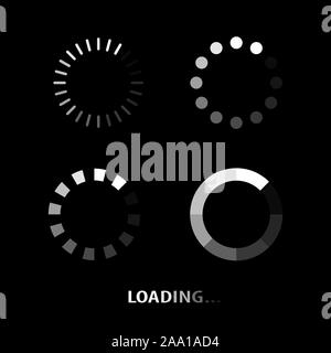 Lader Symbol vektor Kreis gesetzt. Das Symbol zum Herunterladen, Runde. Vector Illustration Stock Vektor