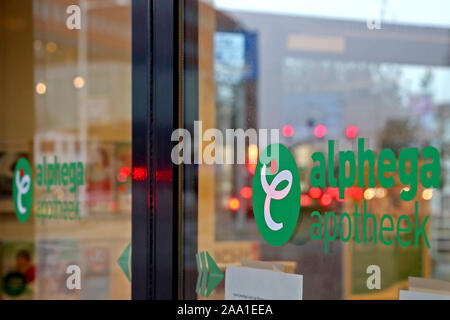 Alkmaar, Niederlande. 15 Sep, 2019. ALKMAAR, 15-11-2019, Lager, Nu.nl, Branche, Apotheke Kredit: Pro Schüsse/Alamy leben Nachrichten Stockfoto