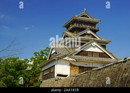 Uto Ruder, Schloss Kumamoto Kumamoto Erdbeben gelitten Stockfoto