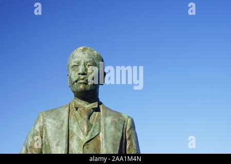 Statue von Natsume Souseki Stockfoto