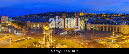 Barcelona Spanien, Luftaufnahme Panorama City Skyline in Barcelona Espanya Stockfoto