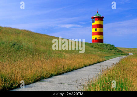 Pilsumer Leuchtturm, Pilsum, Ostfriesland Stockfoto