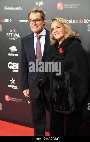 Barcelona, Spanien. Nov, 2019 18. Artur Mas durning Menschen in roten Solidarität Gala in der Stadt Barcelona, November 18, 2019 Kreditkarten: CORDON PRESSE/Alamy leben Nachrichten Stockfoto